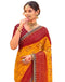 Vasthrlay Georgette Embroidery Unstitched Red Saree