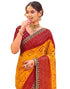Vasthrlay Georgette Embroidery Unstitched Red Saree