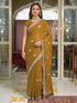 Vasthrlay Georgette Embroidery Unstitched Dusty Pink Saree