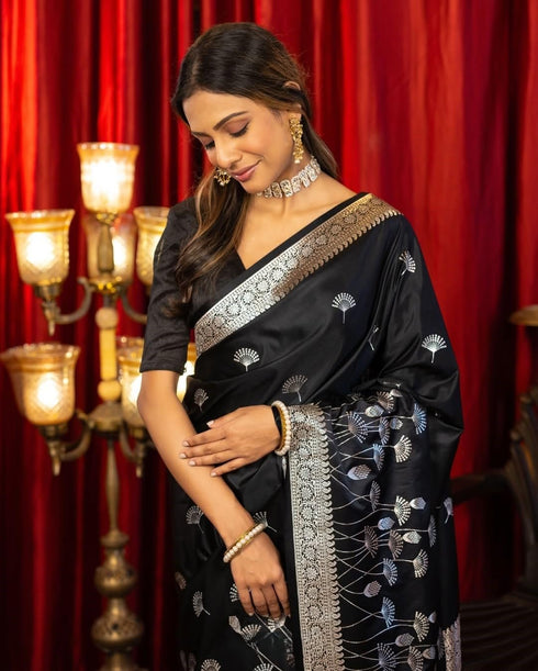 Vasthrlay Jacquard Silver Traditional Festive