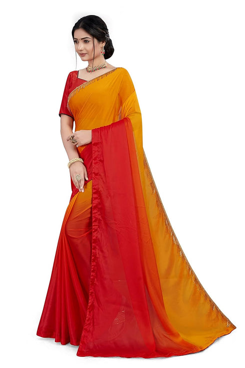 Vasthrlay Rangoli Blouse Orange Ethnic Wear
