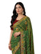 Vasthrlay Georgette Embroidery Unstitched Red Saree