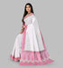 Vasthrlay Cotton Blue White Saree