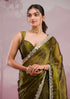 Vasthrlay Green Embroidery Saree