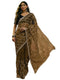 Vasthrlay Embroidery Scalloped Unstitched Dark Green Saree