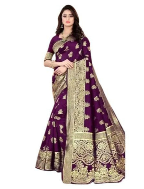 Vasthrlay Banarasi Traditional Unstitched Saree
