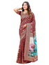 Vasthrlay Banarasi Weaving Maroon Saree