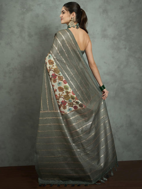 Vasthrlay Kalamkari Printed Unstitched Su Ethnic Wear