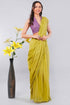 Vasthrlay Mustard Plain Cotton Saree With Pocket And Unstitched Blouse Piece