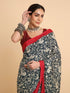 Vasthrlay Pleated Stitched Unstitched Brown Saree