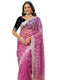 Vasthrlay Sequins Embroidery Turquoise Saree