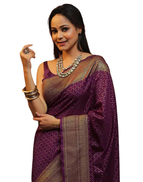 Vasthrlay Banarasi Kanjivaram Unstitched Teal Saree