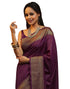Vasthrlay Banarasi Kanjivaram Unstitched Teal Saree