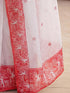Vasthrlay Printed White Saree