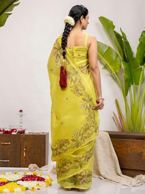 Vasthrlay Printed White1 White Saree