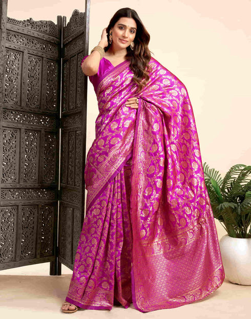 Vasthrlay Banarasi Traditional Unstitched Saree