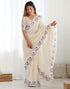 Vasthrlay Sequence Embroidery Unstitched Red Saree