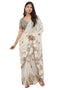 Vasthrlay Off White Womens Paisley Printed Linen Saree With Unstitched Blouse Piece