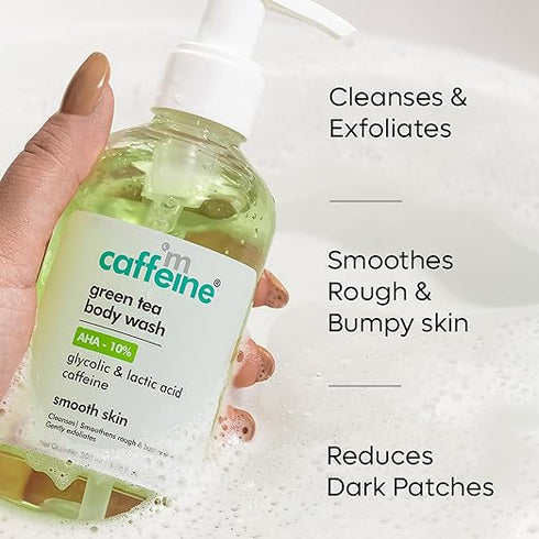 mCaffeine Green Tea Body Wash with AHA 10%