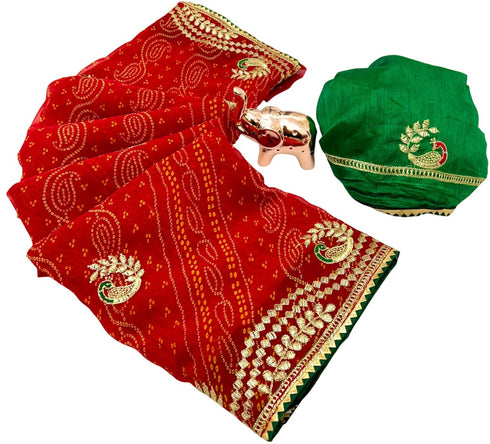 Vasthrlay Georgette Bandhani Embroidery