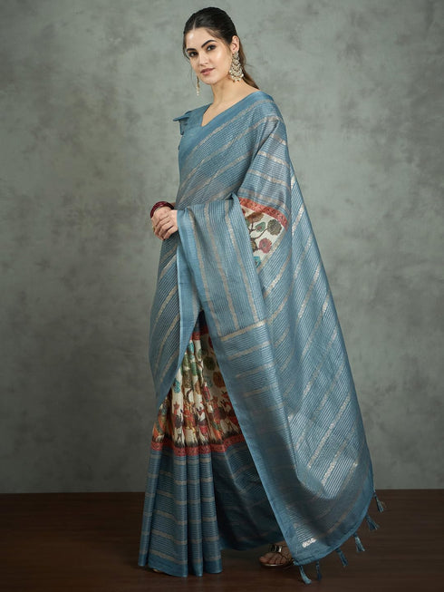 Vasthrlay Kalamkari Printed Unstitched Su Ethnic Wear