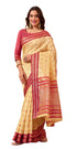 Vasthrlay Orange Jacquard Unstitched Saree