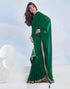 Vasthrlay Georgette Boarder Unstitched Red Saree