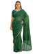 Vasthrlay Chinnon Printed Olive Saree