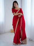Vasthrlay Chanderi Printed Off White Off White Saree