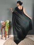 Vasthrlay Womens Georgette Unstitched Brown Saree