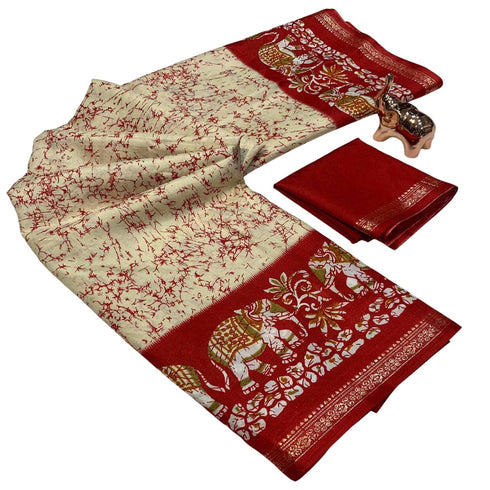 Vasthrlay Kalamkari Elephant Contrast