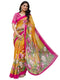 Vasthrlay Womens Printed Unstitched Multicolor Saree