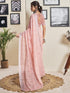 Vasthrlay Womens Printed Unstitched White Saree