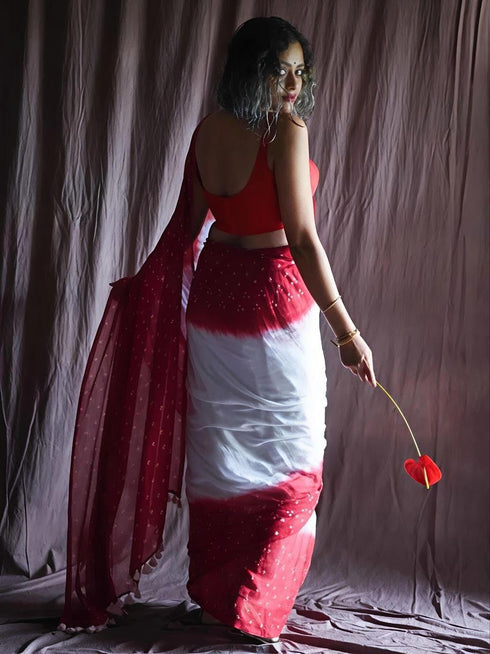 Vasthrlay Bandhani Tassels Lightweight Festive