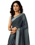 Vasthrlay Womens Printed Unstitched Dark Green Saree