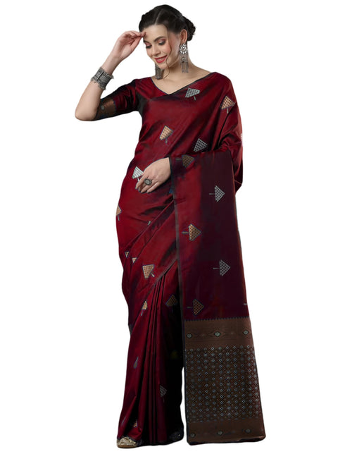 Vasthrlay Banarasi Unstitched Saree