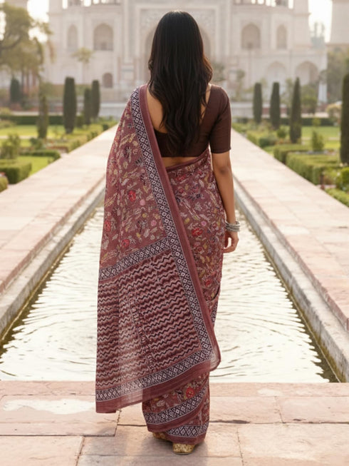 Vasthrlay Cotton Printed Unstitched Ethnic Wear