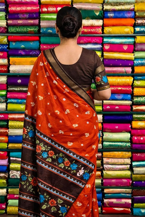 Vasthrlay Designer Printed Pichwai Contrast