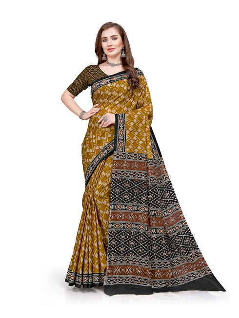 Vasthrlay Cotton Printed Mulmul Saree