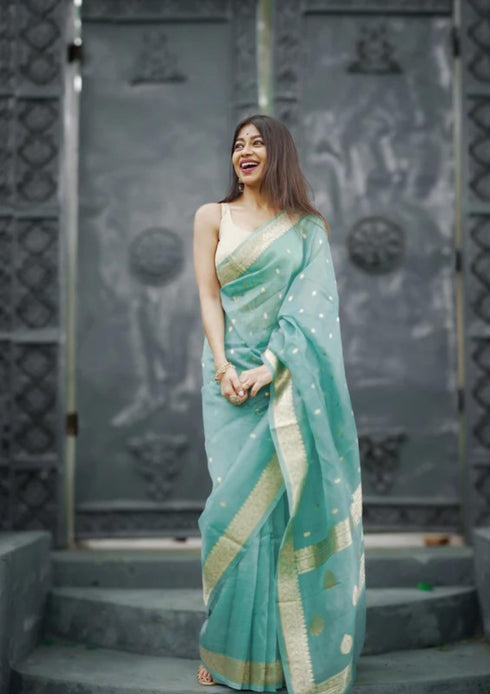 Vasthrlay Cotton Unstitched Saree