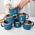Stainless Steel Double Wall Coffee Mug Set 6 Pc