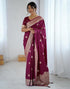 Vasthrlay Banarasi Weaving Unstitched Blue Saree