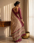 Vasthrlay Womens Printed Unstitched Navy Blue Saree
