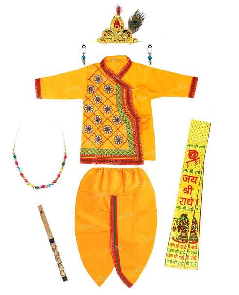 Zest 4 Toyz Kids Krishna Dress Costume for Janmashtami, Kanha Fancy Dress Dhoti Set