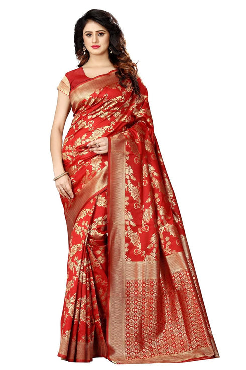 Vasthrlay Maroon Kanchipuram San Pari Saree