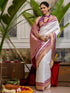 Vasthrlay Special Weaving Unstitched White Saree