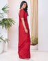 Vasthrlay Womens Sequence Unstitched Red Saree