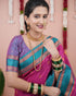 Vasthrlay Kanjivaram Jamun Red Contrast Traditional
