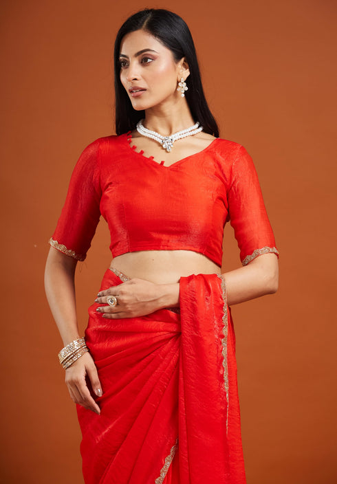 Vasthrlay Border Unstitched Saree