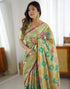 Vasthrlay Banarasi Kanjivaram Unstitched Black Saree